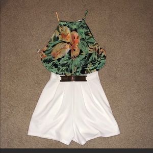 medium Tropical summer A’gaci Romper with belt